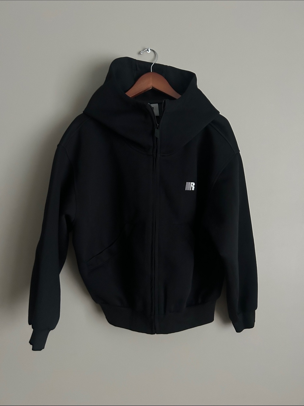 FDR Studio Black Zip-Up Hoodie Jacket -  Cozy heavy coat to ease anxiety